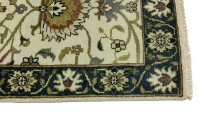 Cream Floral Osh Chobi 2'6X12 Peshawar Oriental Runner Rug