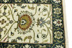 Cream Floral Osh Chobi 2'6X12 Peshawar Oriental Runner Rug