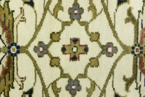 Cream Floral Osh Chobi 2'6X12 Peshawar Oriental Runner Rug
