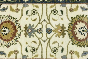 Cream Floral Osh Chobi 2'6X14 Peshawar Oriental Runner Rug