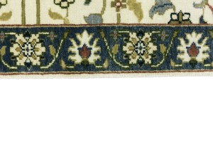 Cream Floral Osh Chobi 2'6X14 Peshawar Oriental Runner Rug