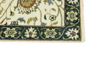 Cream Floral Osh Chobi 2'6X14 Peshawar Oriental Runner Rug
