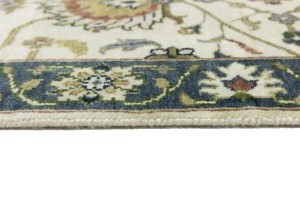 Cream Floral Osh Chobi 2'6X14 Peshawar Oriental Runner Rug
