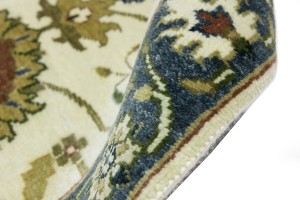 Cream Floral Osh Chobi 2'6X14 Peshawar Oriental Runner Rug