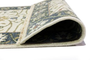 Cream Floral Osh Chobi 2'6X14 Peshawar Oriental Runner Rug