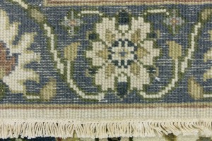 Cream Floral Osh Chobi 2'6X14 Peshawar Oriental Runner Rug