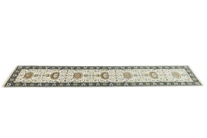 Cream Floral Osh Chobi 2'6X14 Peshawar Oriental Runner Rug