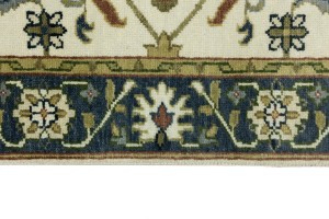Cream Floral Osh Chobi 3X13 Peshawar Oriental Runner Rug