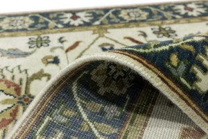 Cream Floral Osh Chobi 3X13 Peshawar Oriental Runner Rug