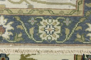 Cream Floral Osh Chobi 3X13 Peshawar Oriental Runner Rug