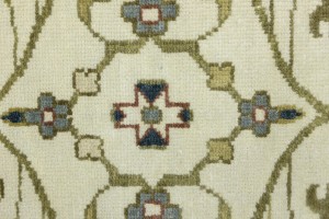 Cream Floral Osh Chobi 3X13 Peshawar Oriental Runner Rug