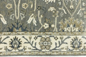Taupe Floral Osh Chobi 4X6 Peshawar Oriental Rug
