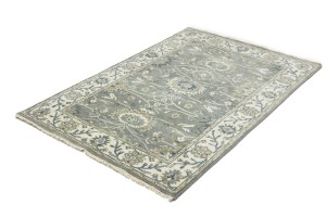 Taupe Floral Osh Chobi 4X6 Peshawar Oriental Rug