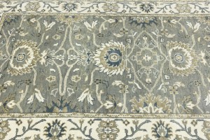 Taupe Floral Osh Chobi 4X6 Peshawar Oriental Rug