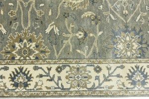 Taupe Floral Osh Chobi 5X8 Peshawar Oriental Rug