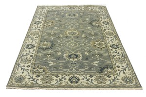 Taupe Floral Osh Chobi 5X8 Peshawar Oriental Rug