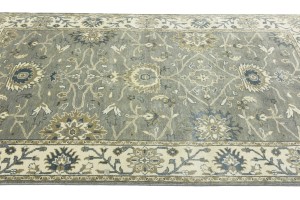 Taupe Floral Osh Chobi 5X8 Peshawar Oriental Rug