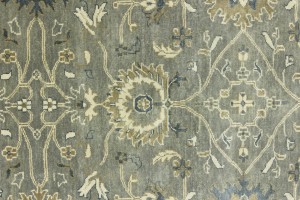 Taupe Floral Osh Chobi 5X8 Peshawar Oriental Rug
