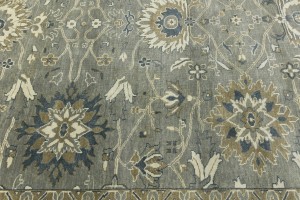 Taupe Floral Osh Chobi 8X10 Peshawar Oriental Rug