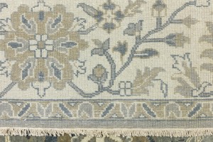 Taupe Floral Osh Chobi 8X10 Peshawar Oriental Rug