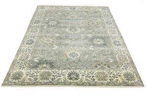 Taupe Floral Osh Chobi 8X10 Peshawar Oriental Rug