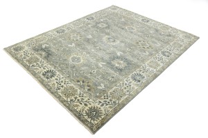 Taupe Floral Osh Chobi 8X10 Peshawar Oriental Rug