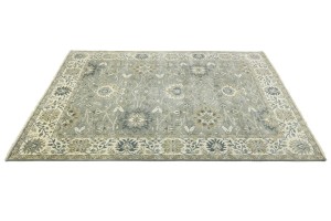 Taupe Floral Osh Chobi 8X10 Peshawar Oriental Rug