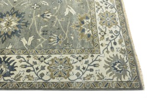 Taupe Floral Osh Chobi 9X12 Peshawar Oriental Rug