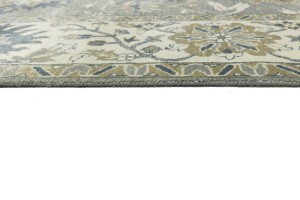 Taupe Floral Osh Chobi 9X12 Peshawar Oriental Rug