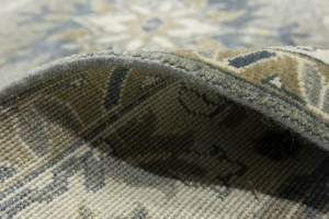 Taupe Floral Osh Chobi 9X12 Peshawar Oriental Rug