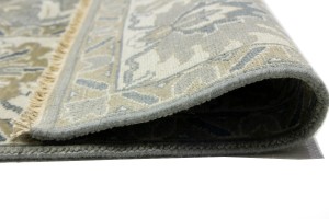 Taupe Floral Osh Chobi 9X12 Peshawar Oriental Rug