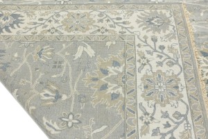 Taupe Floral Osh Chobi 9X12 Peshawar Oriental Rug