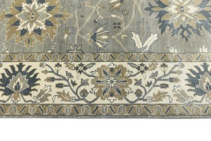 Taupe Floral Osh Chobi 10X14 Peshawar Oriental Rug