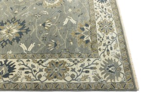 Taupe Floral Osh Chobi 10X14 Peshawar Oriental Rug