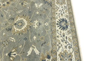 Taupe Floral Osh Chobi 10X14 Peshawar Oriental Rug
