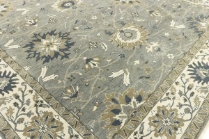 Taupe Floral Osh Chobi 10X14 Peshawar Oriental Rug