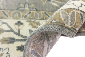 Taupe Floral Osh Chobi 10X14 Peshawar Oriental Rug