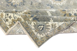Taupe Floral Osh Chobi 10X14 Peshawar Oriental Rug