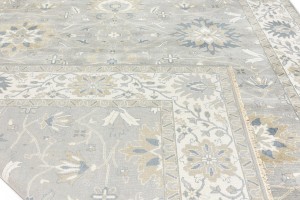 Taupe Floral Osh Chobi 10X14 Peshawar Oriental Rug