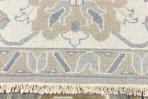 Taupe Floral Osh Chobi 10X14 Peshawar Oriental Rug