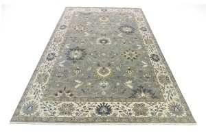 Taupe Floral Osh Chobi 10X14 Peshawar Oriental Rug