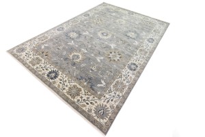 Taupe Floral Osh Chobi 10X14 Peshawar Oriental Rug