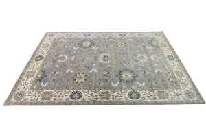 Taupe Floral Osh Chobi 10X14 Peshawar Oriental Rug