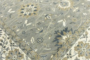 Taupe Floral Osh Chobi 12X15 Peshawar Oriental Rug