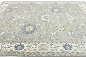Taupe Floral Osh Chobi 12X15 Peshawar Oriental Rug