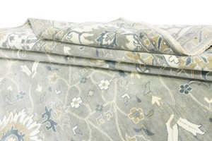Taupe Floral Osh Chobi 12X15 Peshawar Oriental Rug