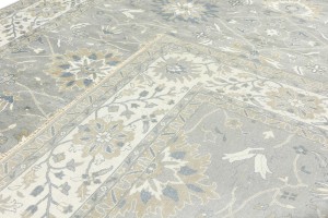 Taupe Floral Osh Chobi 12X15 Peshawar Oriental Rug