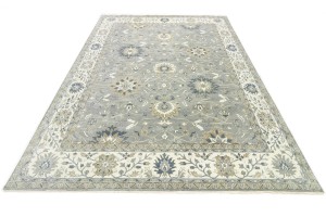 Taupe Floral Osh Chobi 12X15 Peshawar Oriental Rug