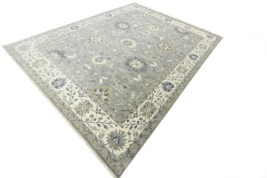 Taupe Floral Osh Chobi 12X15 Peshawar Oriental Rug