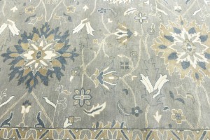 Taupe Floral Osh Chobi 12X15 Peshawar Oriental Rug